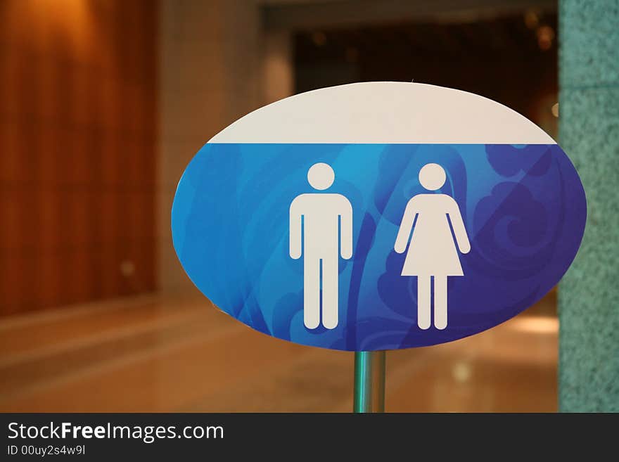 Toilet sign or washroom sign or restroom sign. Toilet sign or washroom sign or restroom sign