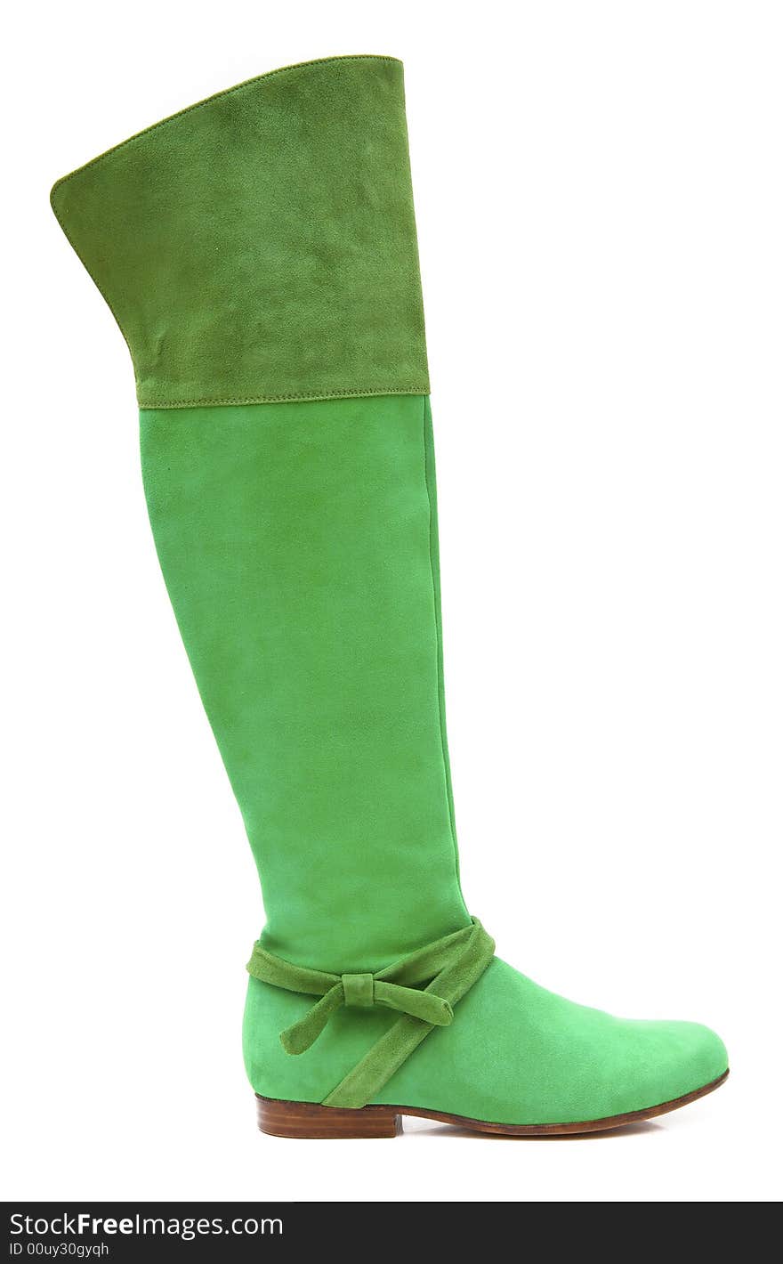 Women's boots against the white background