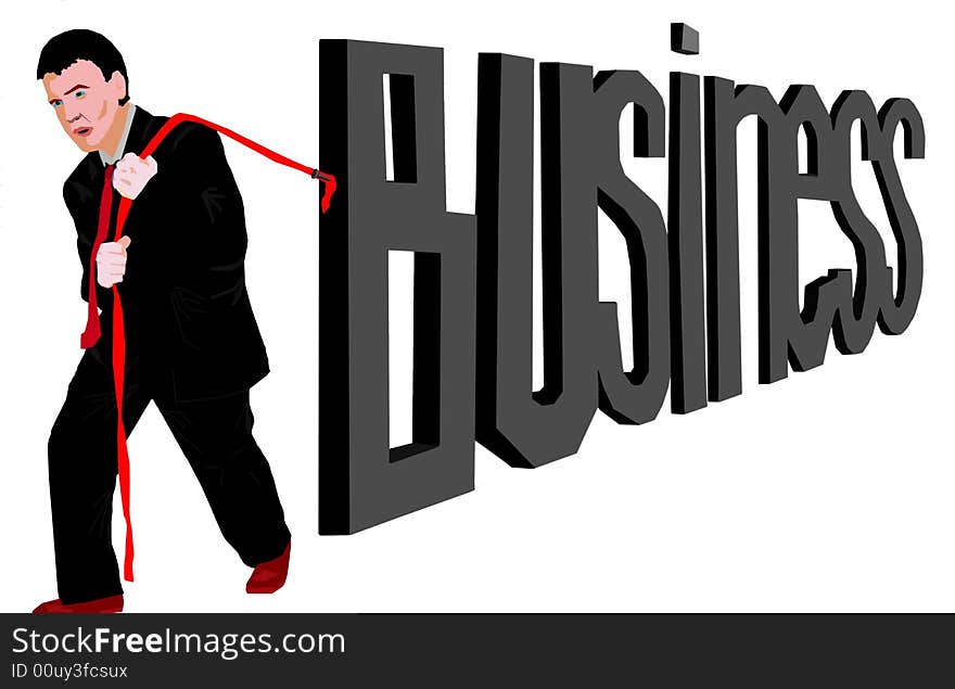 Advancement of business and quarry of man, to pull business, a man pulls after itself business