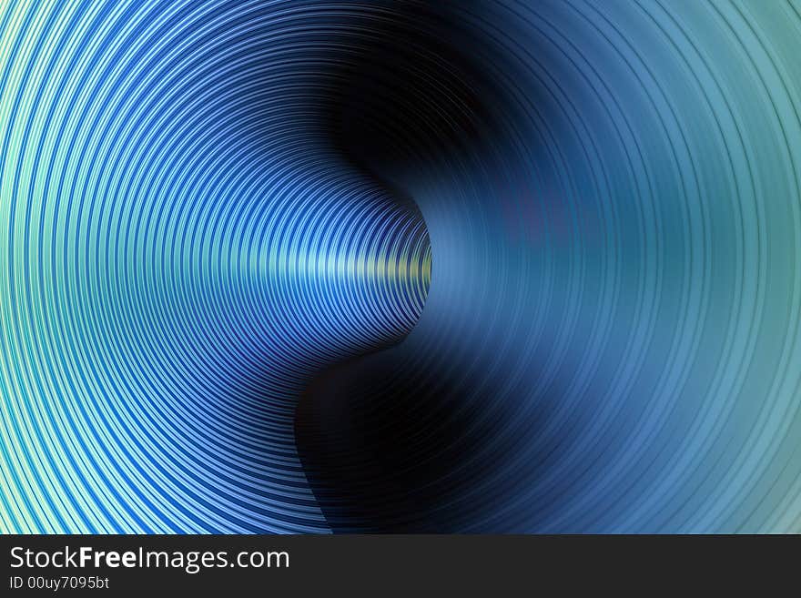 3D abstract background in shape of tunnel