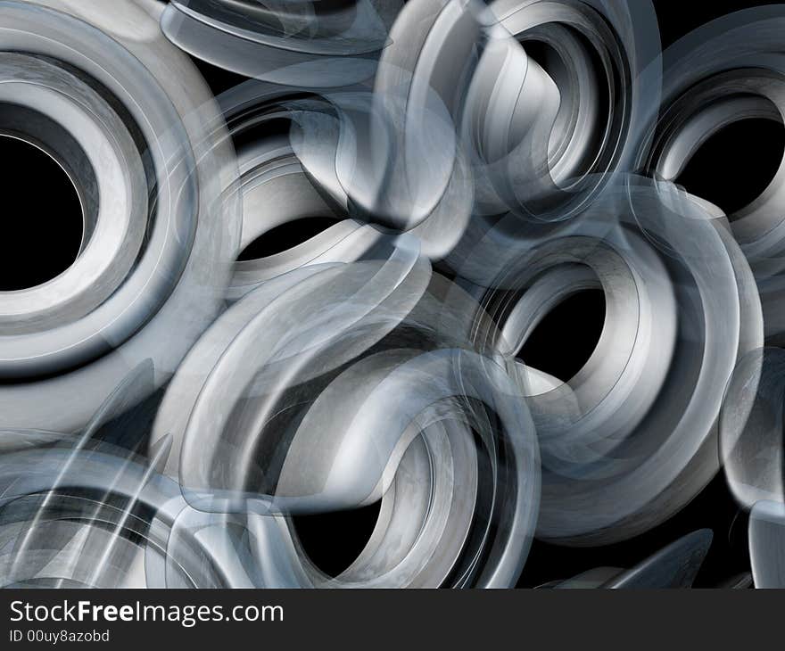 Background of abstract transparent shapes