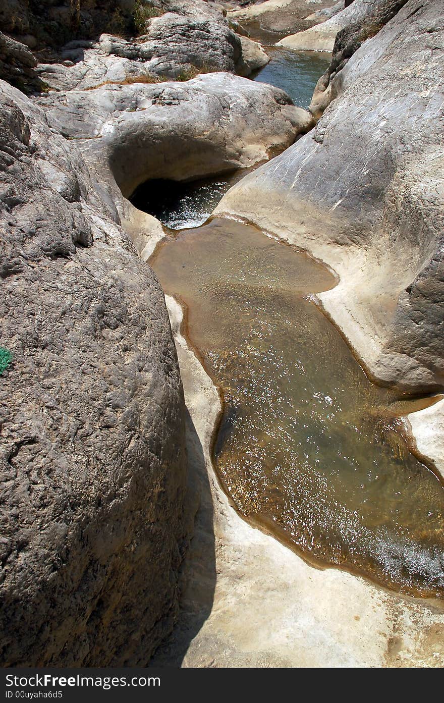 Stream in a mountain canyon