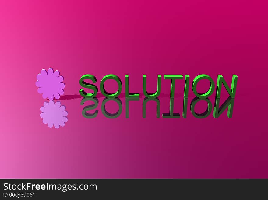 3D Logo Presentation Graphic, Solution. 3D Logo Presentation Graphic, Solution