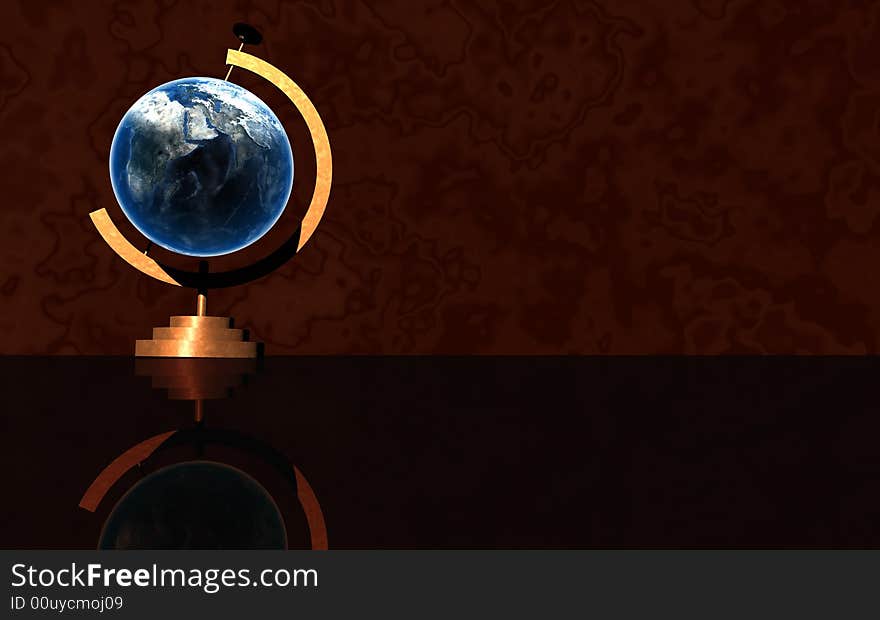 3D Presentation Illustration the Globe. 3D Presentation Illustration the Globe