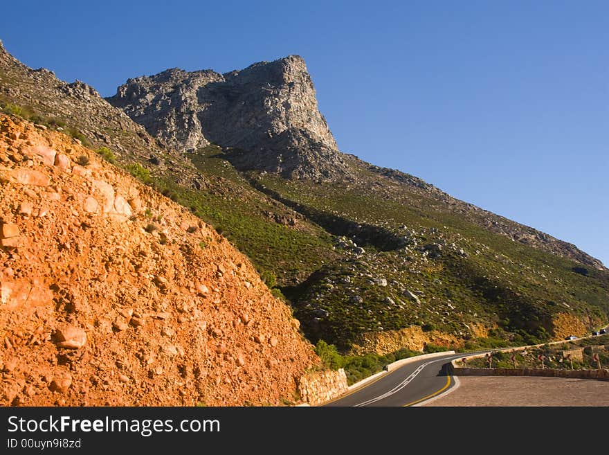 The coastline of False Bay, South Africa