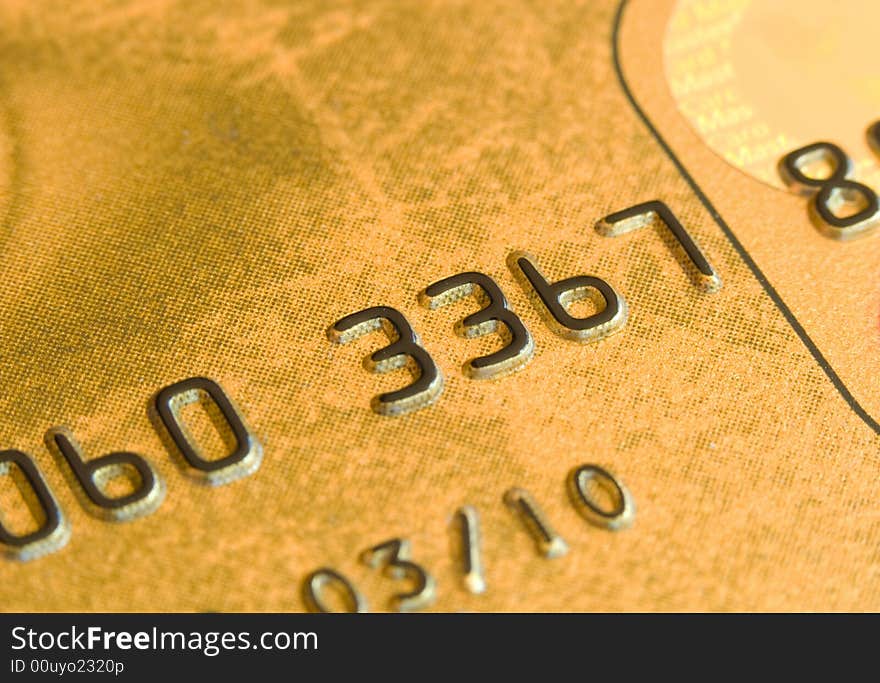 Macro of credit card