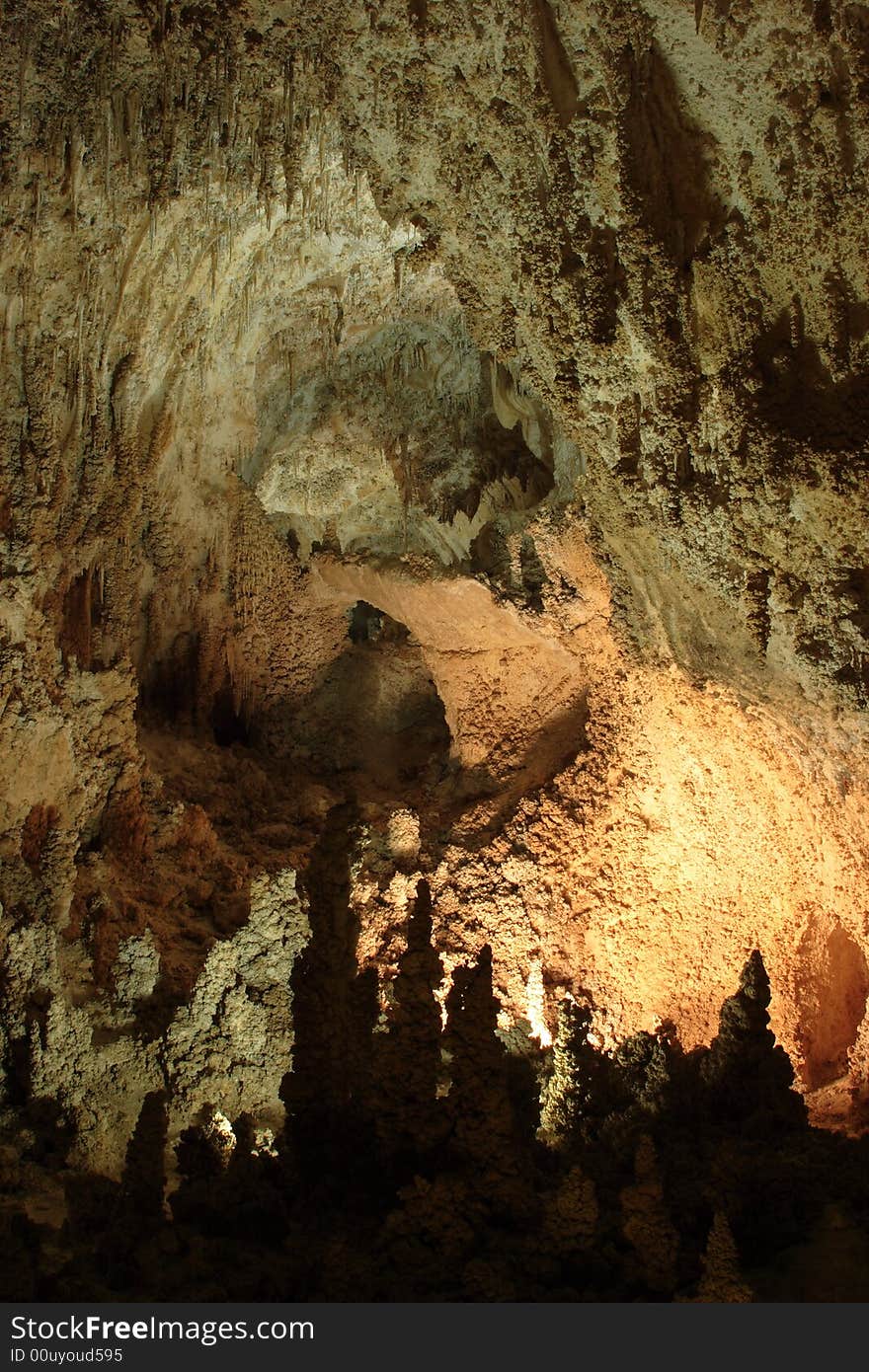 Cave scene from the Big Room Tour - Carlsbad Caverns National Park. Cave scene from the Big Room Tour - Carlsbad Caverns National Park