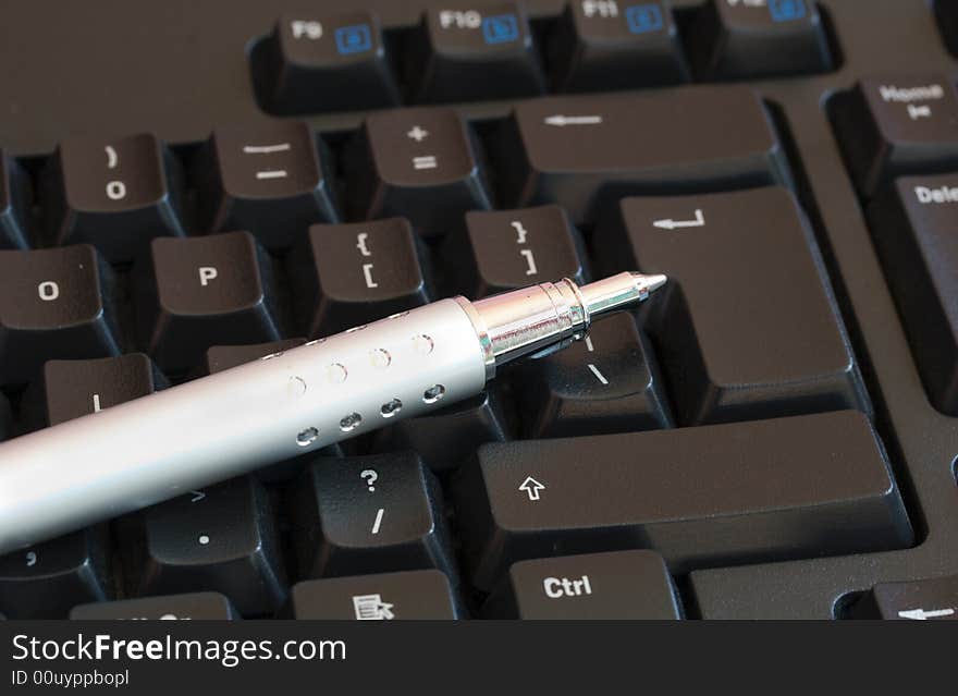 Pen and keyboard