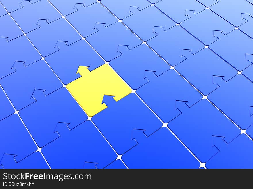 Puzzle concept abstract 3d background