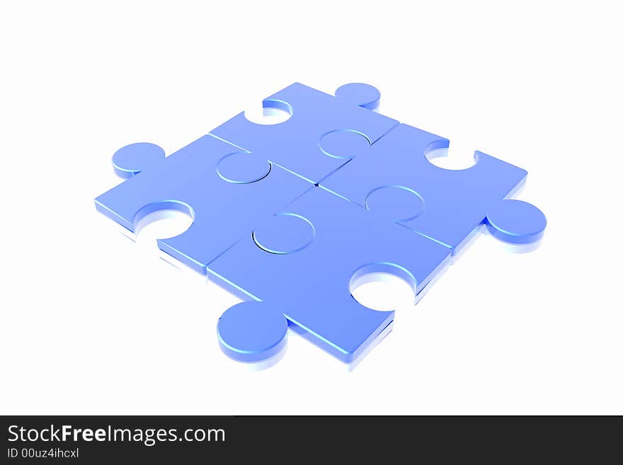 Puzzle concept isolated in white background