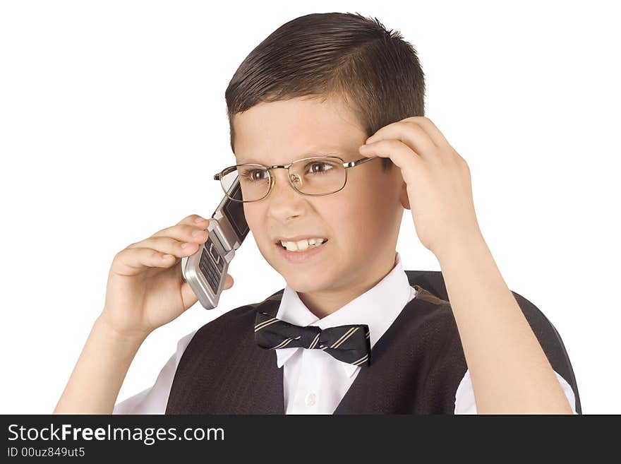 Young Businessman Talking To Mobile Phone