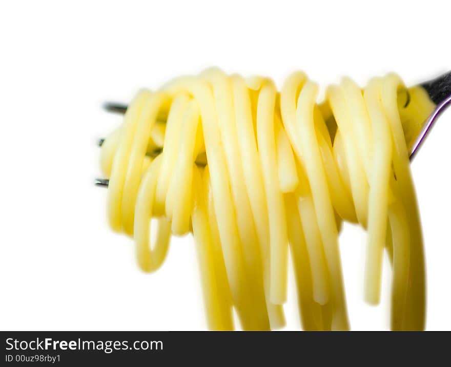 Fork with spaghetti pasta with natural italian dressing way. Fork with spaghetti pasta with natural italian dressing way