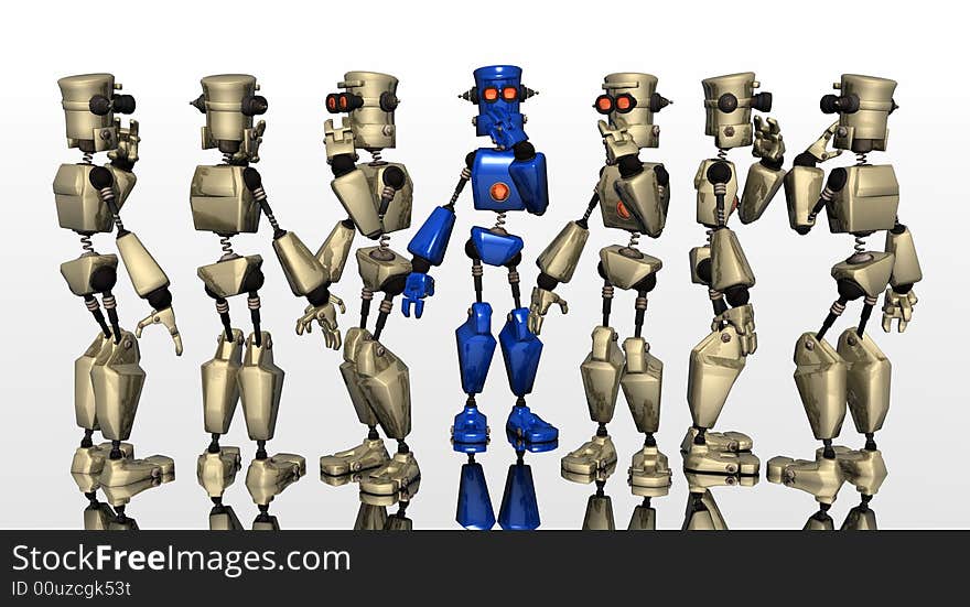 Cgi render of robot machine. Cgi render of robot machine