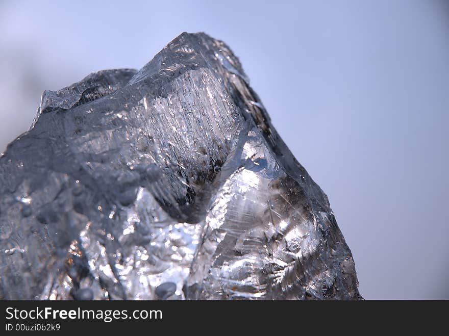 Isolated ice with blue background