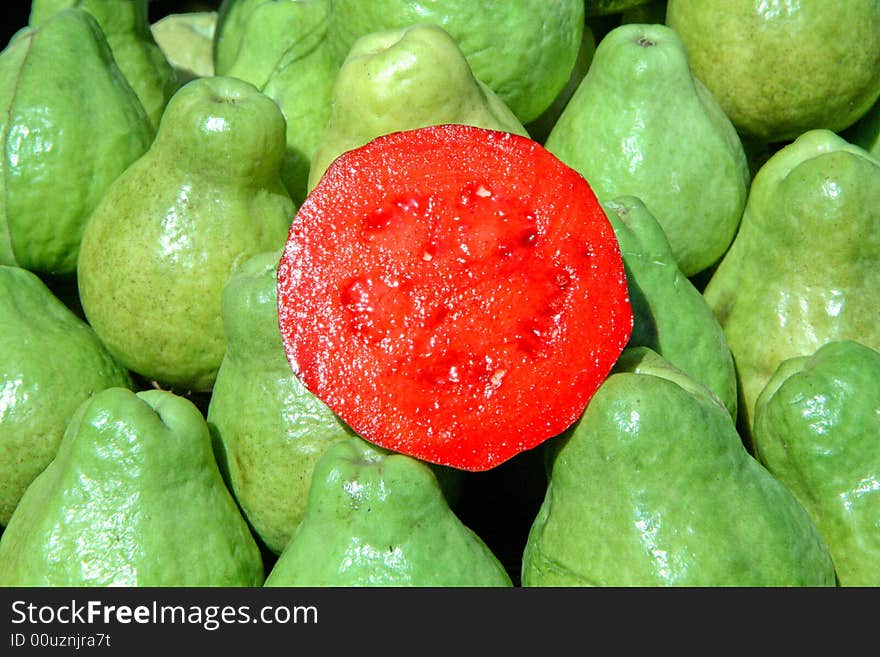 Green fresh Indian fruits