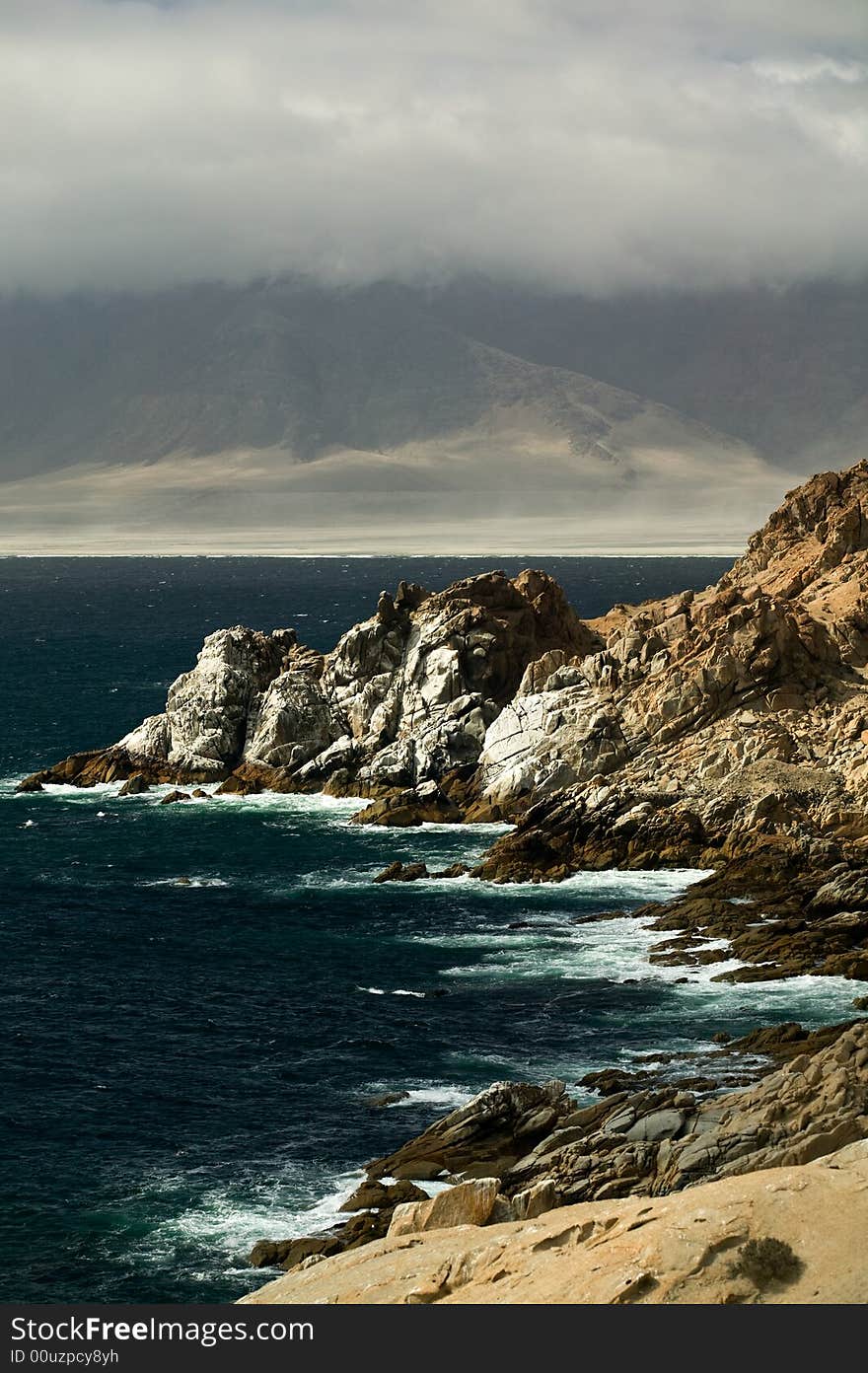 Wild Chilean coast near Antofagasta, Chile.