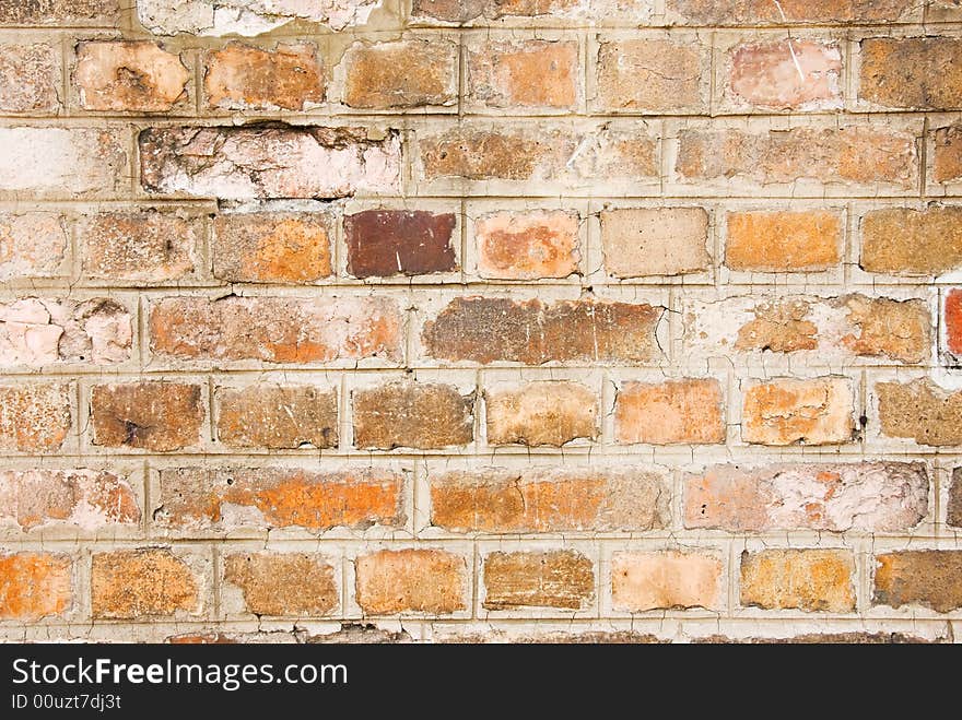 Old and worn looking brick wall