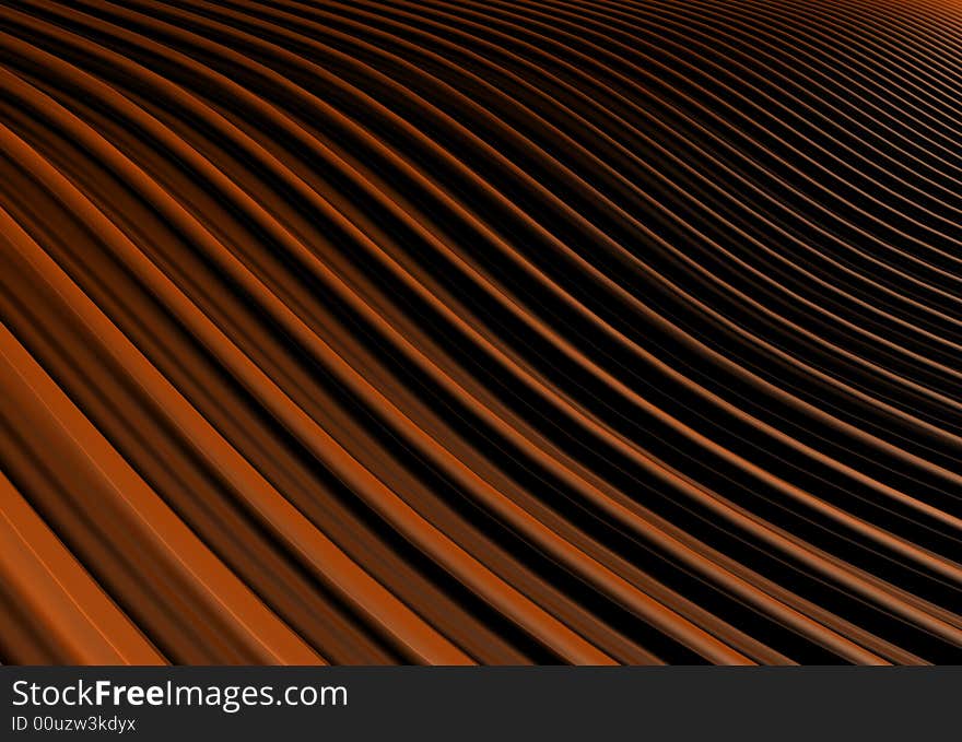 Abstract brown wavy lines for background