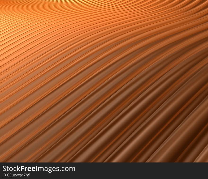 Orange and brown wavy lines