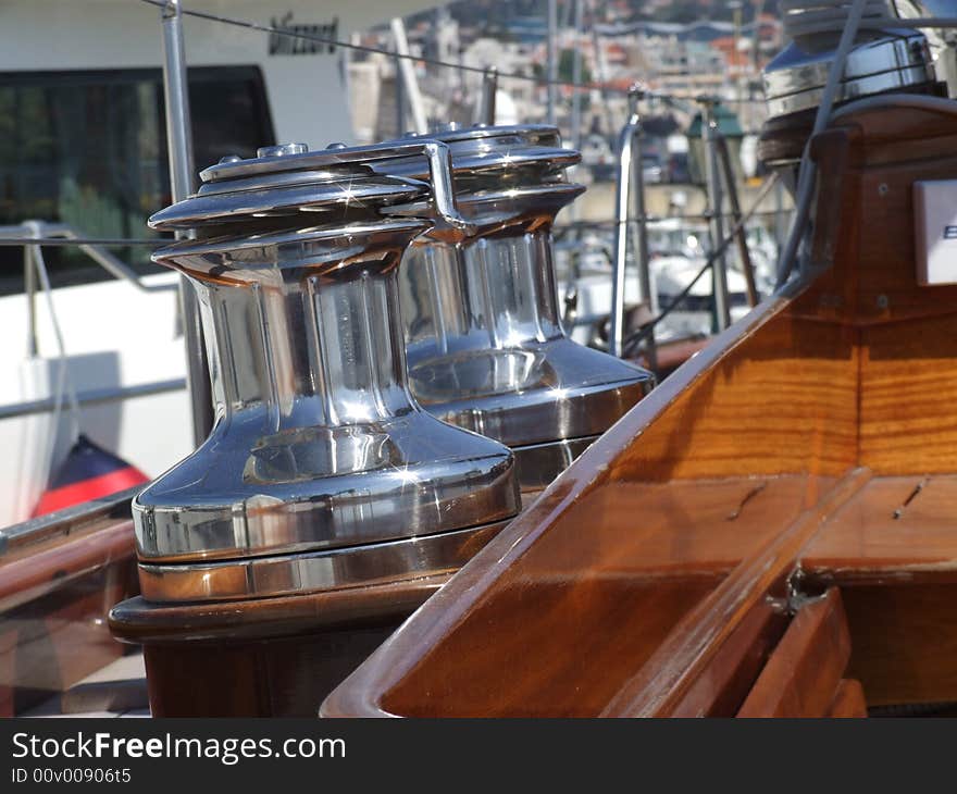 Pretty pieces of a classic boat. Pretty pieces of a classic boat