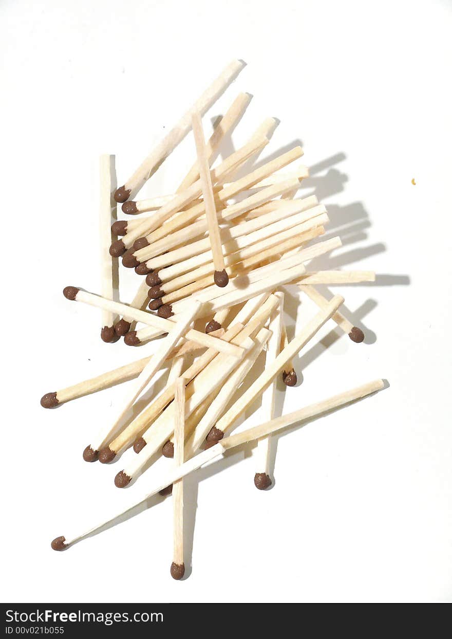 Matches on a white background. Matches on a white background.