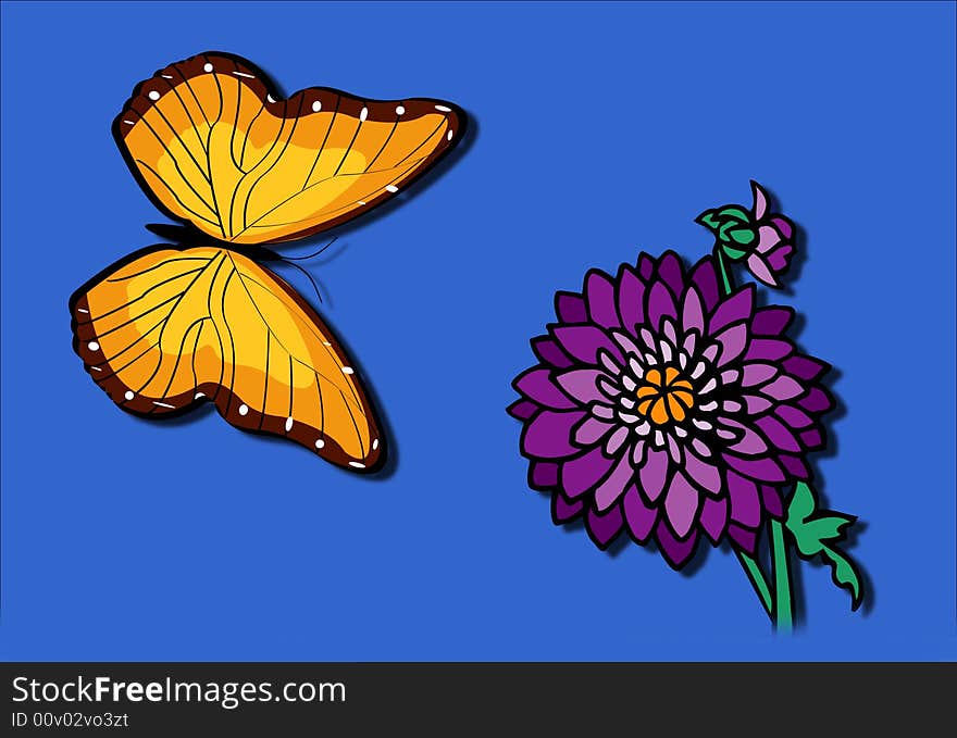 Butterfly And Flower