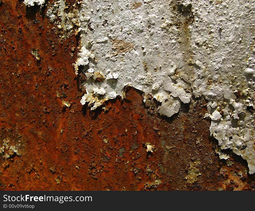 Abstract composition, rusty surface of metal sheet