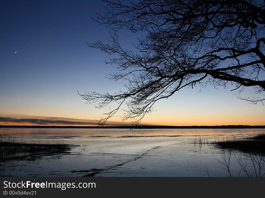 Winter sunset