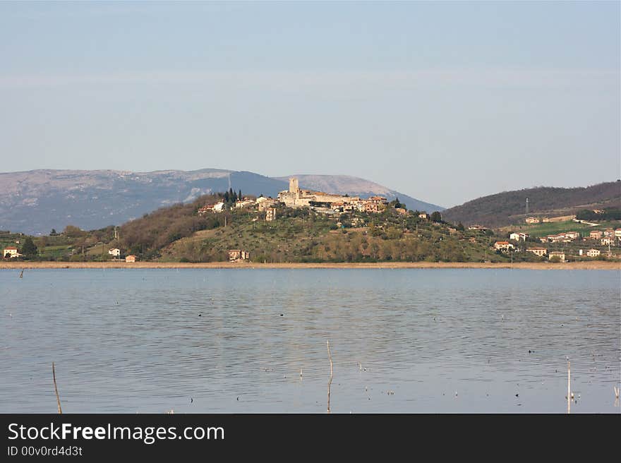 Trasimeno lake in italy