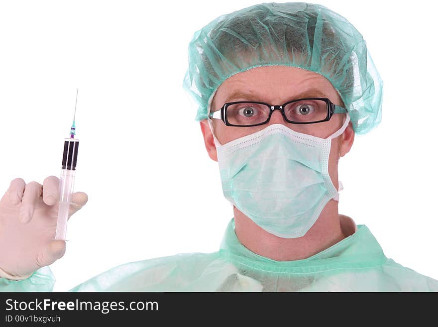 Surgeon With Injection