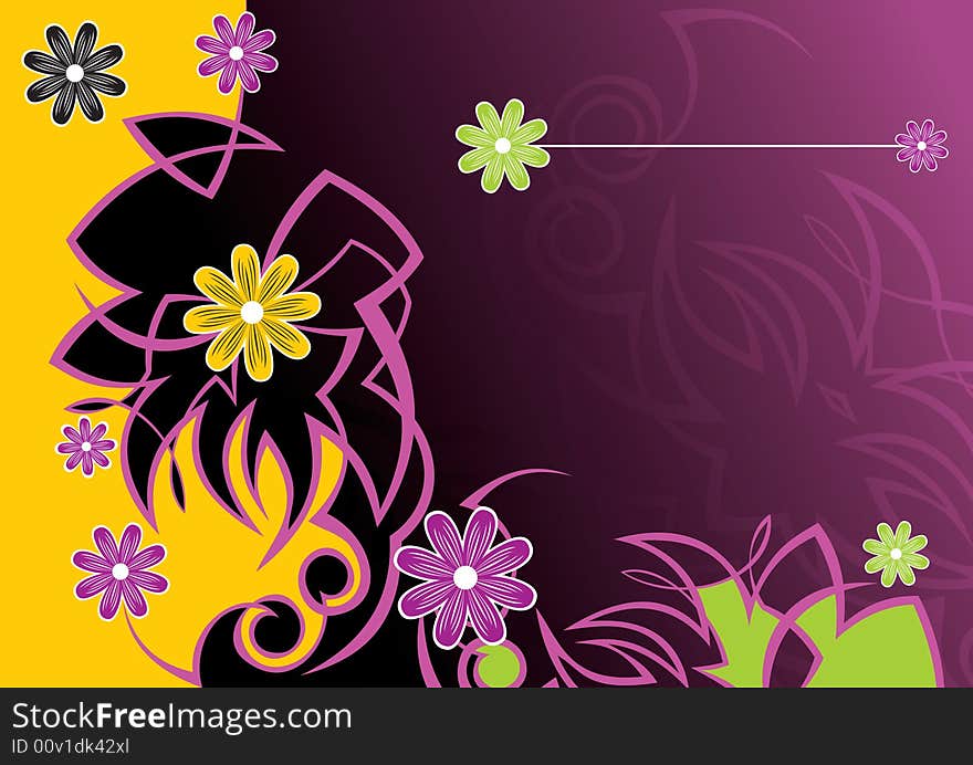 Abstract Flowers background