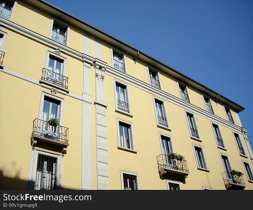 A big building in Milan, italy. A big building in Milan, italy.