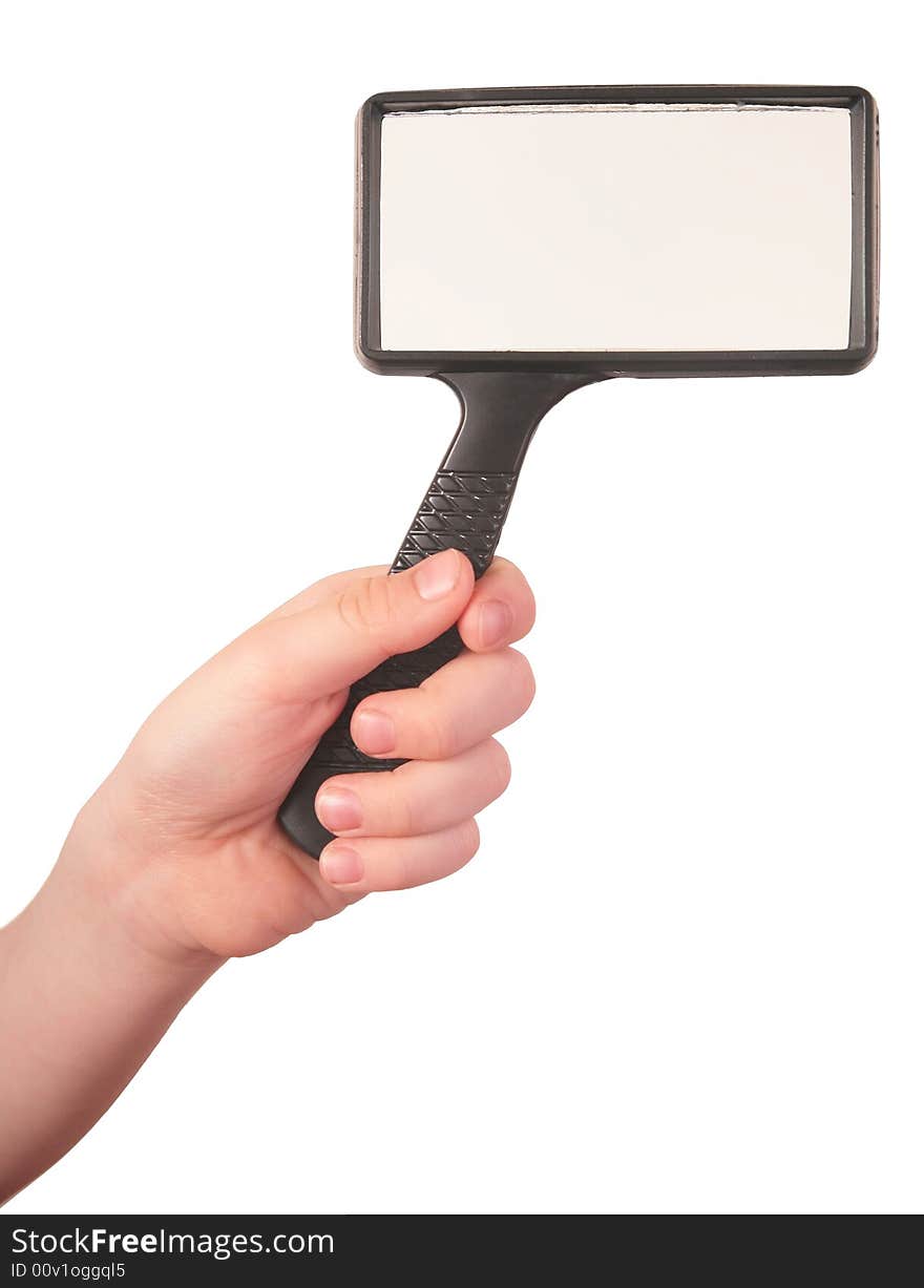 Hand Holds Magnifier