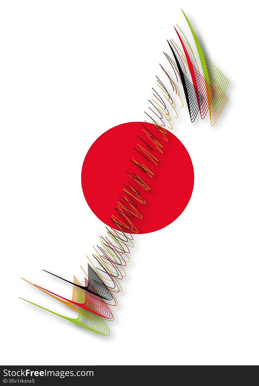 Abstract illustration dedicated to the asian world. Abstract illustration dedicated to the asian world