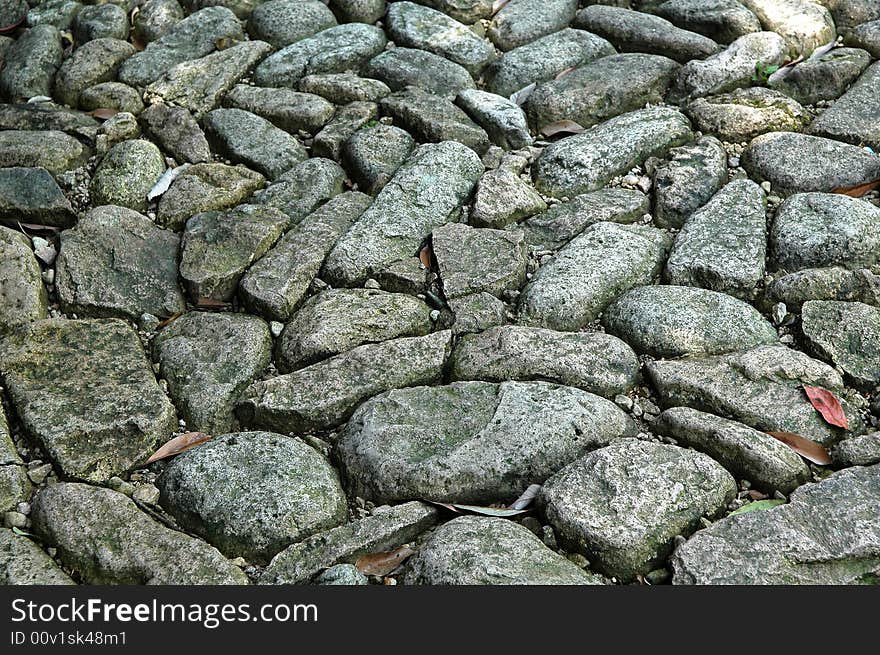 Pebbles way at the scenic spot.