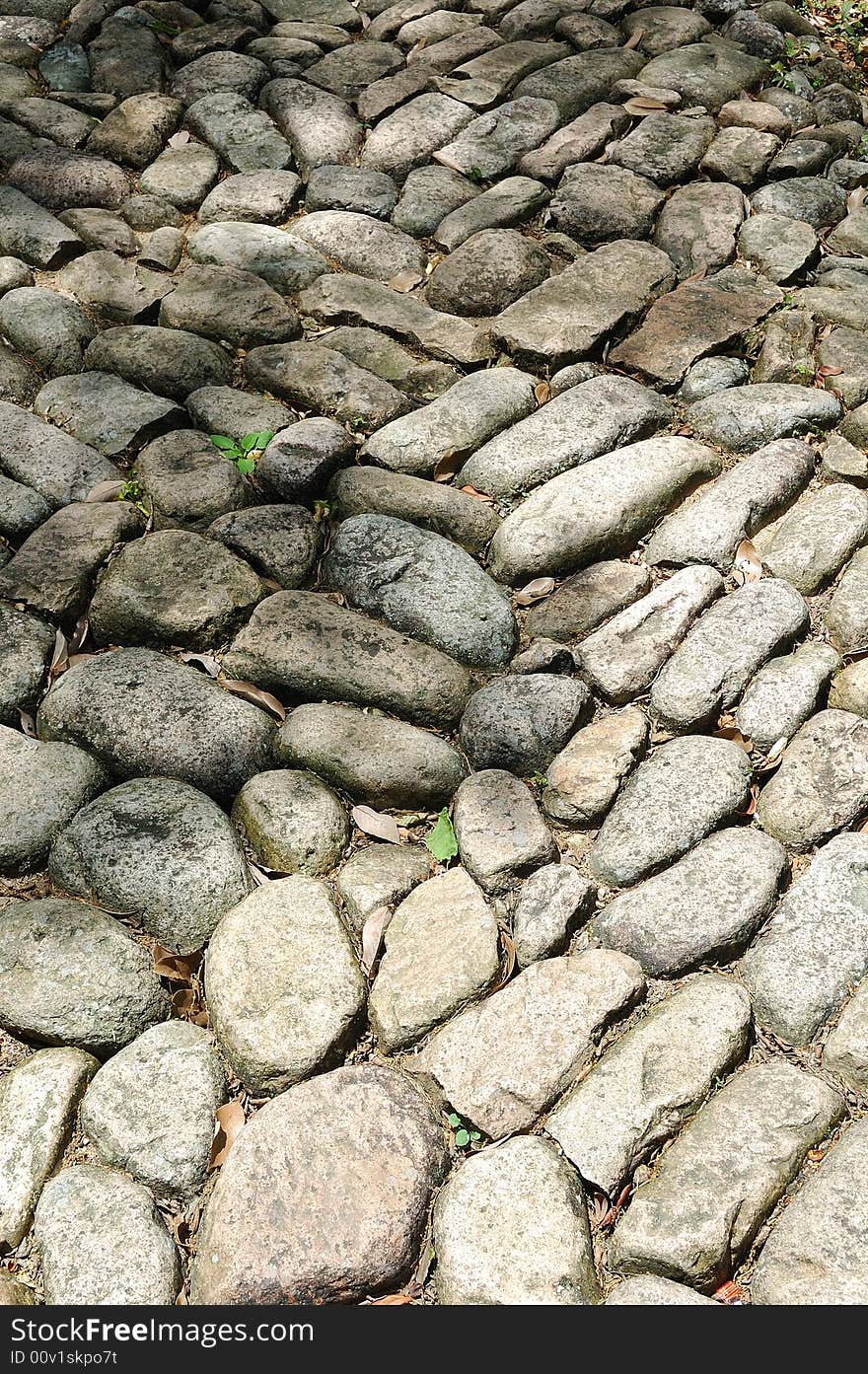 Pebbles way at the scenic spot.