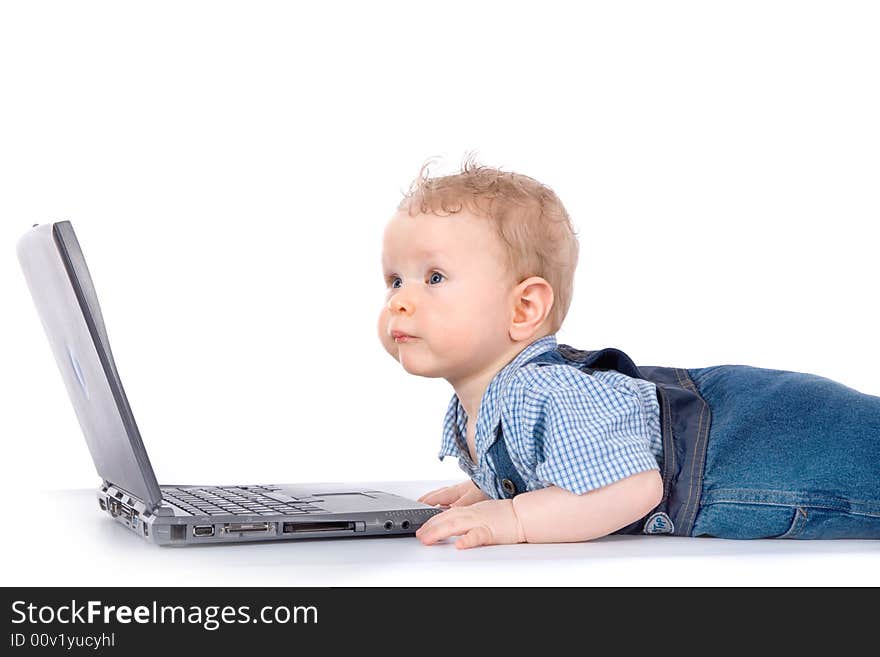 Baby with laptop