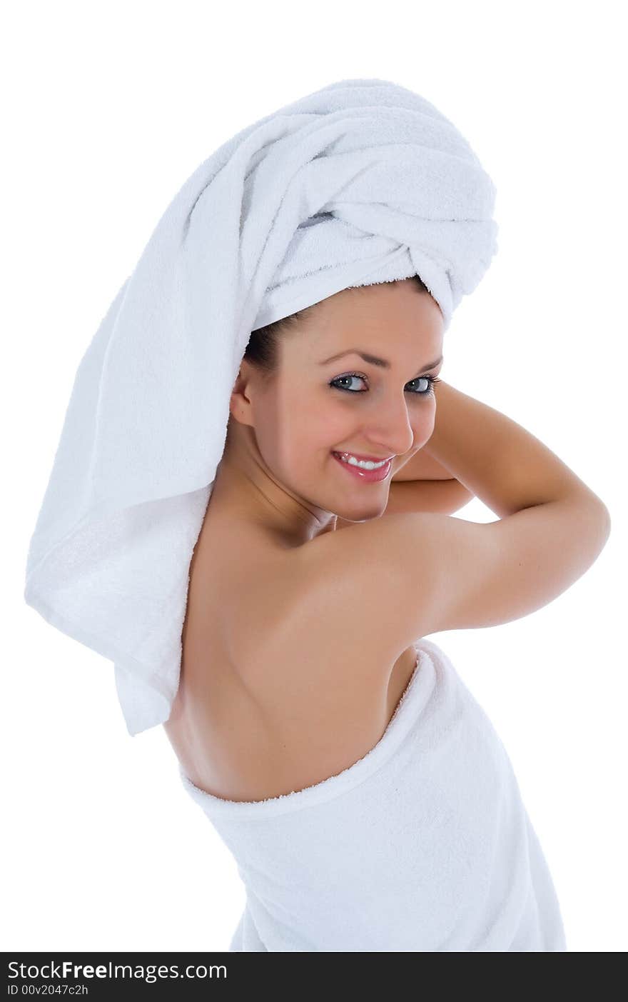 Beautiful girl with towel