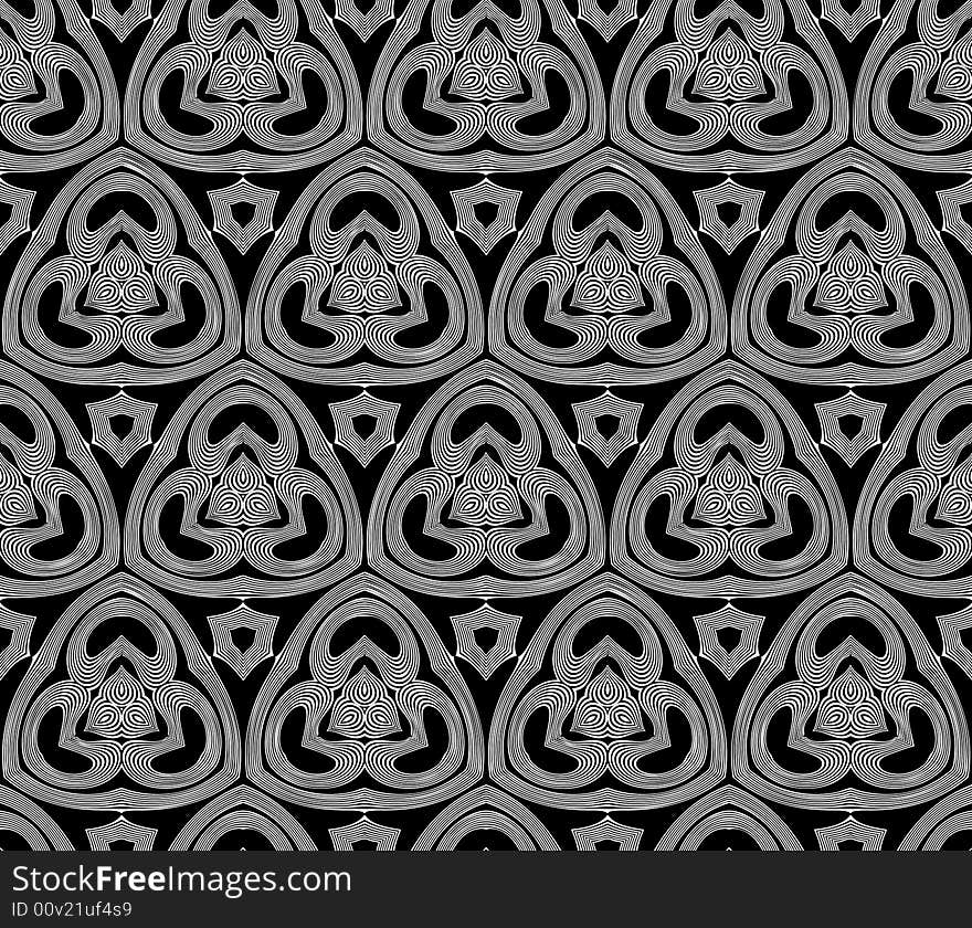 Abstract seamless black-and-white pattern - graphic illustration. Abstract seamless black-and-white pattern - graphic illustration