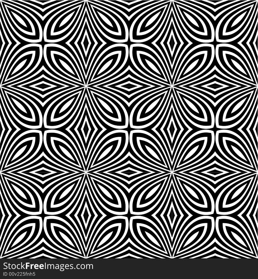 Abstract seamless black-and-white pattern - graphic illustration. Abstract seamless black-and-white pattern - graphic illustration