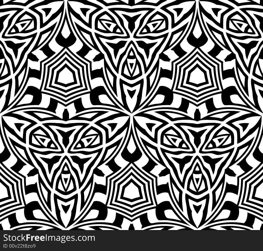 Abstract seamless black-and-white pattern - graphic illustration. Abstract seamless black-and-white pattern - graphic illustration