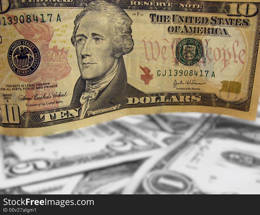 American monetary denominations, ten dollars