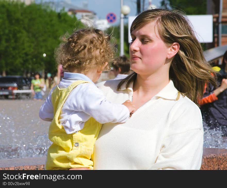 Woman With The Curly Boy On Hands (1)