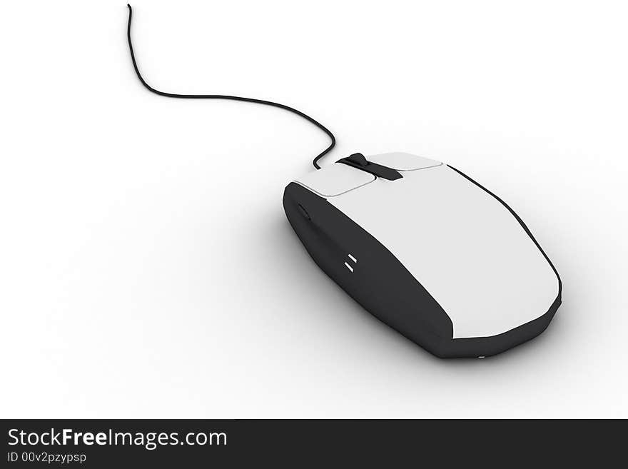 Pc mouse on white background 2