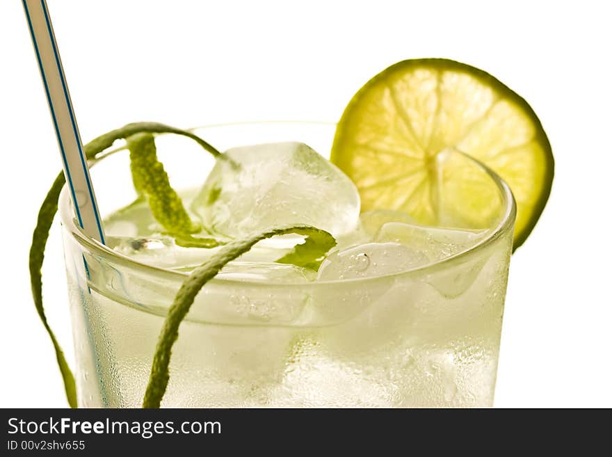 Drink series: cold drink with ice and lime. Drink series: cold drink with ice and lime