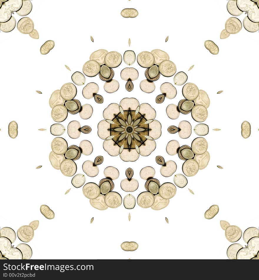 Abstract illustration with money. Design.