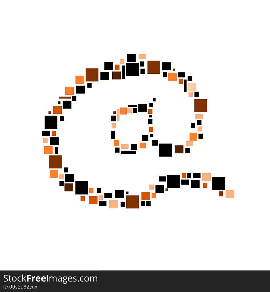 Illustration of a symbol of internet. Illustration of a symbol of internet