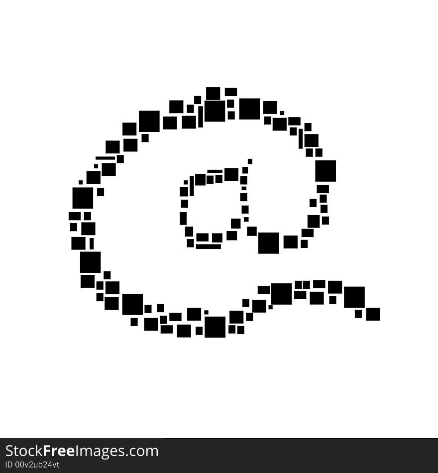 Illustration of a symbol of internet. Illustration of a symbol of internet