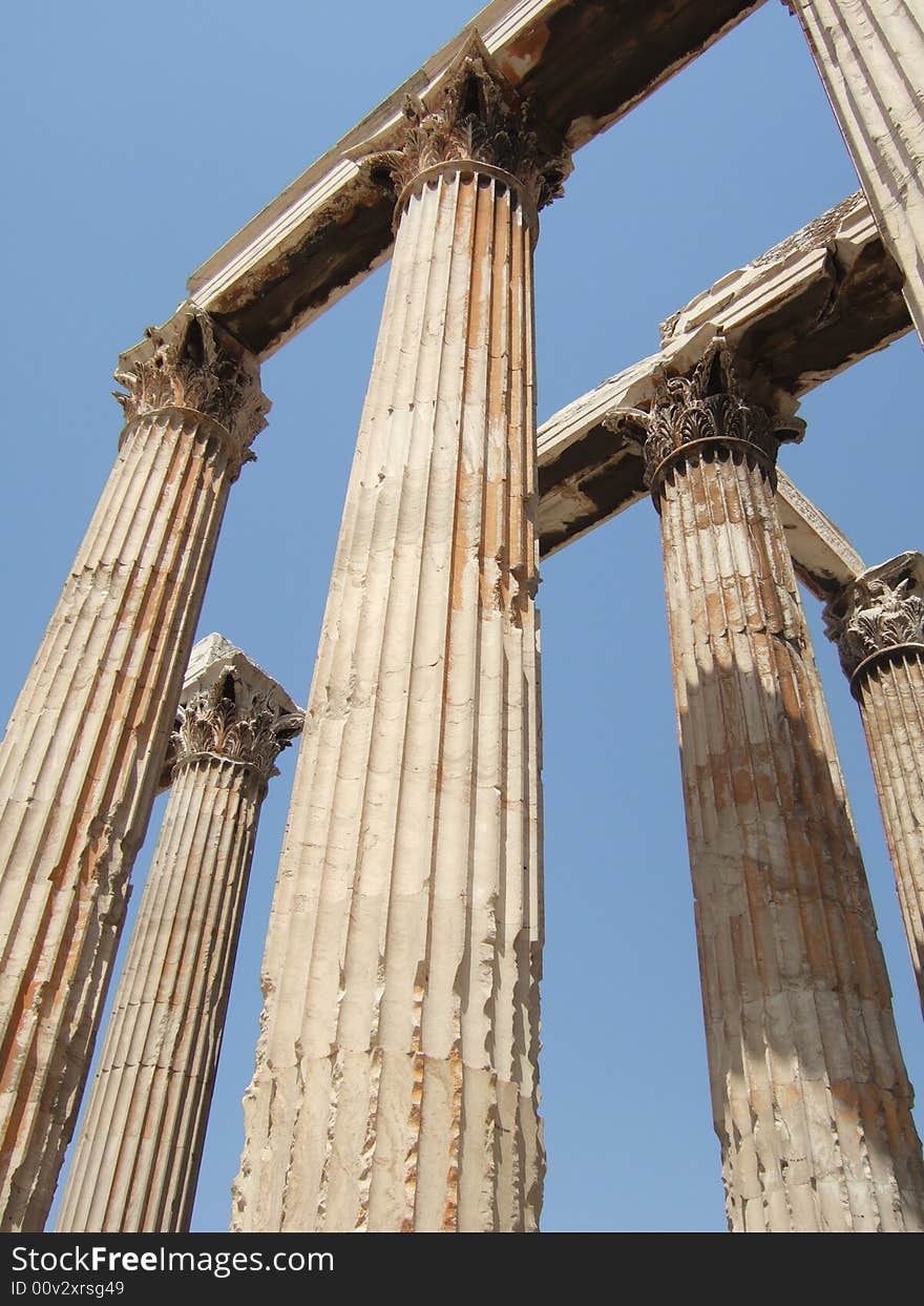 The Temple of Zeus Olympic in Athens, Greece, AUg 2006