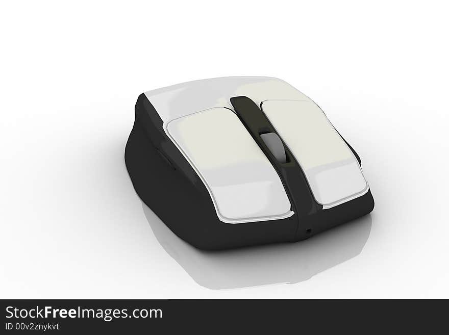 Pc mouse on white background 5